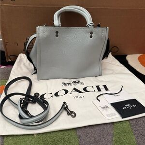 Coach Lt Blue/Gray Leather Women's Bag